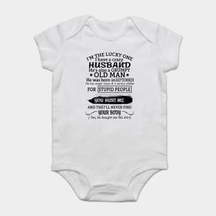 My grumpy old husband was born in september Baby Bodysuit